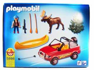 Playmobil 5898 4-Wheel Drive with Kayak and Ranger Figure Set