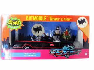 Funko 9POA Batman 1966 TV Series Batman and Robin Action Figures with Batmobile Vehicle