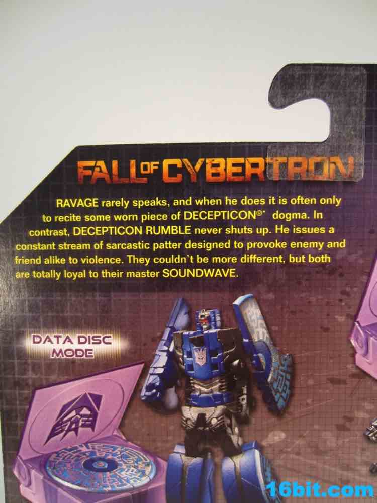 TRANSFORMERS GENERATIONS FALL OF CYBERTRON RAVAGE & RUMBLE FIGURES 