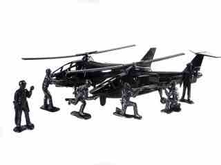 Tim Mee Toys Shadow Ops Black Helicopter Strikeforce Figure and Vehicle Set