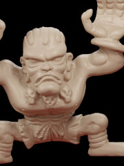 Dhalsim, Chibi (Street Fighter 2) - Keshi Gomu Rubber Figure 3D Scan