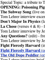 Songs by Tom Lehrer