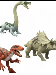 Jurassic World Legacy Collection Reimagined Attack Pack, Utahraptor & Chasmosaurus & Tanystropheus